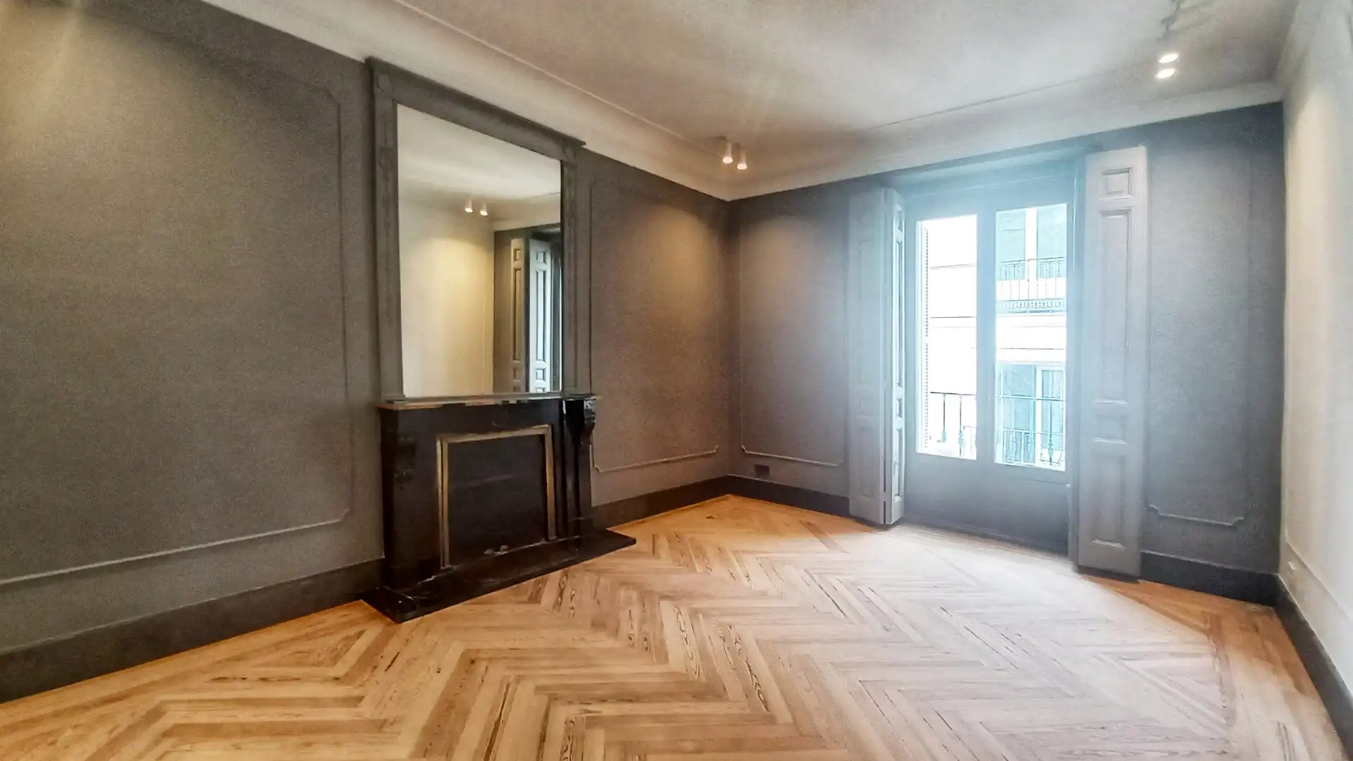 Wohnzimmer von Wohnung zur Miete in Madrid mit Klimaanlage, Heizung und Parkett