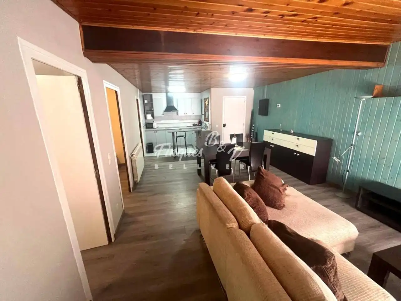 Wohnzimmer von Wohnungen zur Miete in Bellver de Cerdanya mit Heizung, Parkett und Terrasse