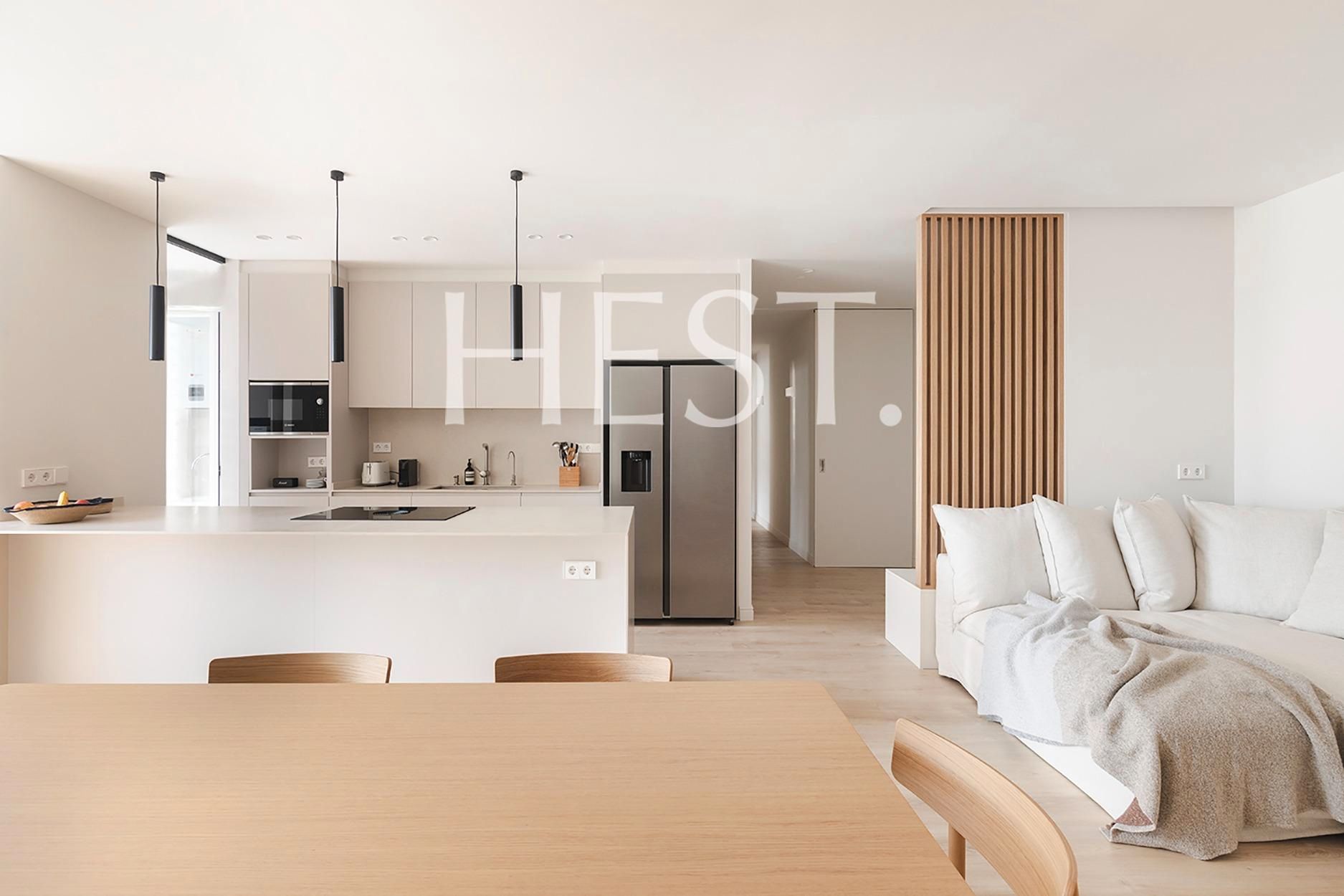 Kitchen of Flat for sale in  Barcelona Capital  with Air Conditioner, Heating and Private garden