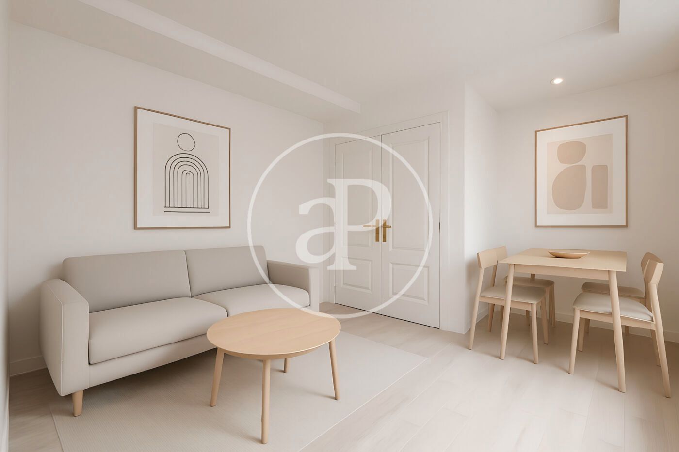 Living room of Flat for sale in  Madrid Capital  with Air Conditioner, Heating and Furnished