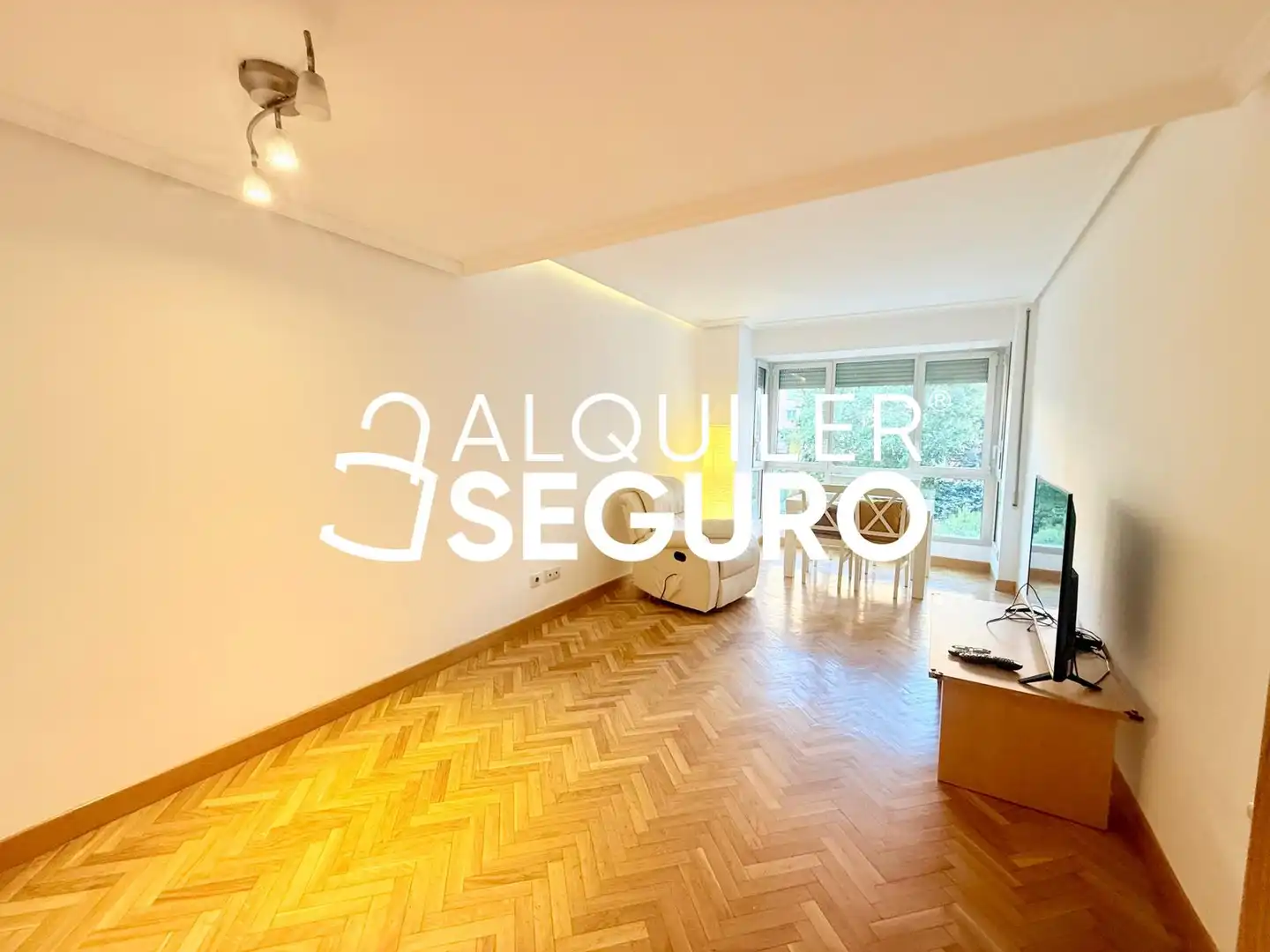 Living room of Flat for rent in Madrid  with Air Conditioner and Heating