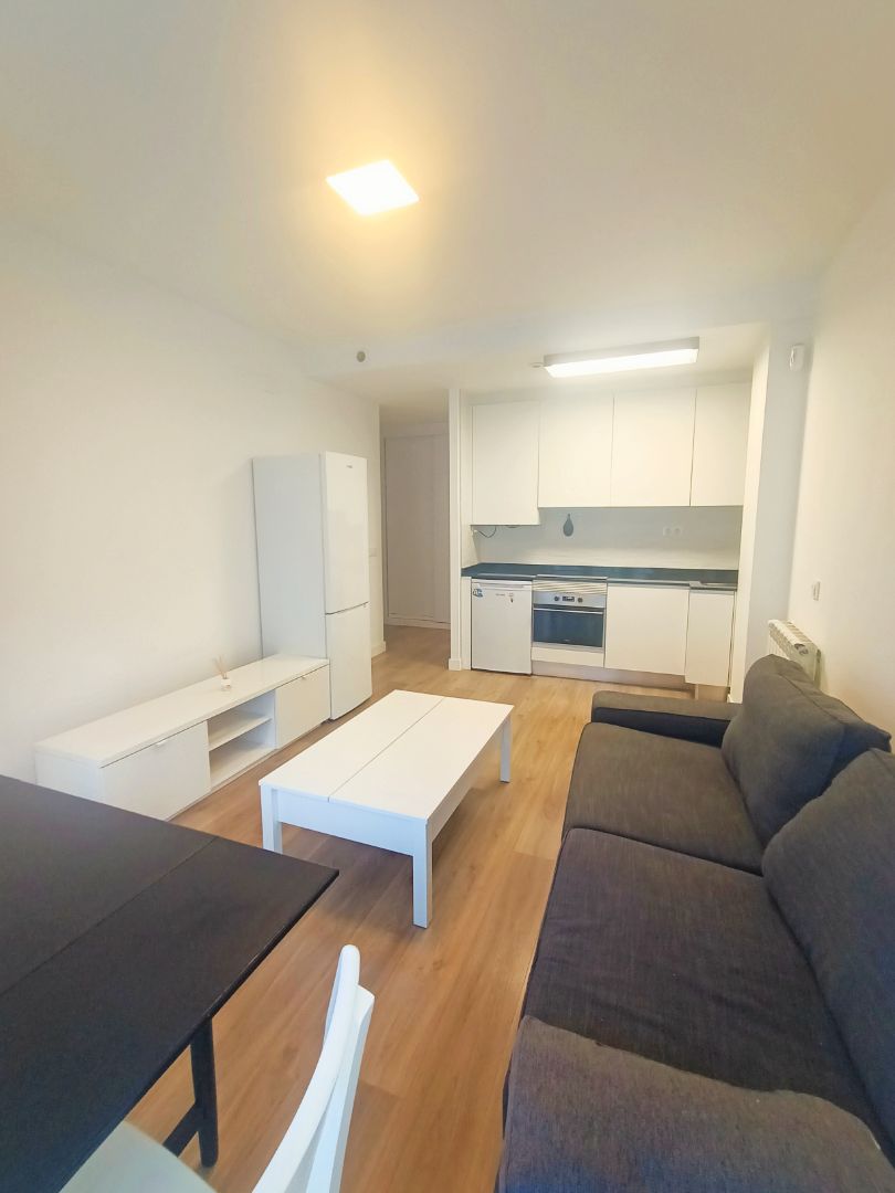 Living room of Flat for sale in  Madrid Capital  with Heating, Furnished and Oven
