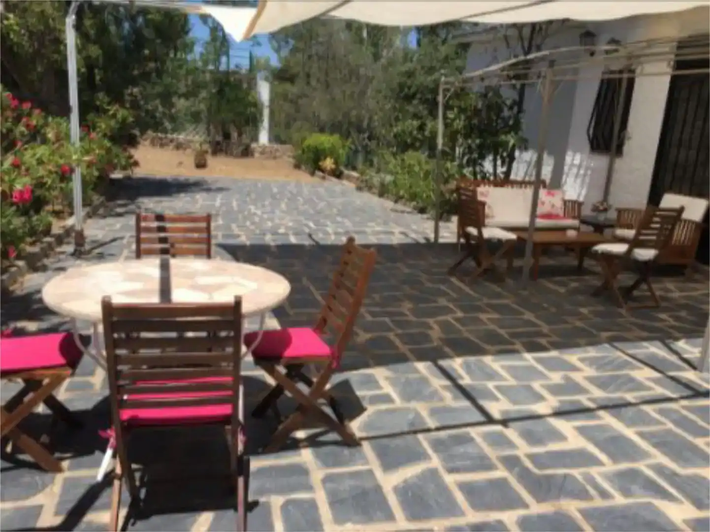 Terraza de Casa o chalet en venta en Los Navalmorales con Aire acondicionado, Jardín privado y Piscina