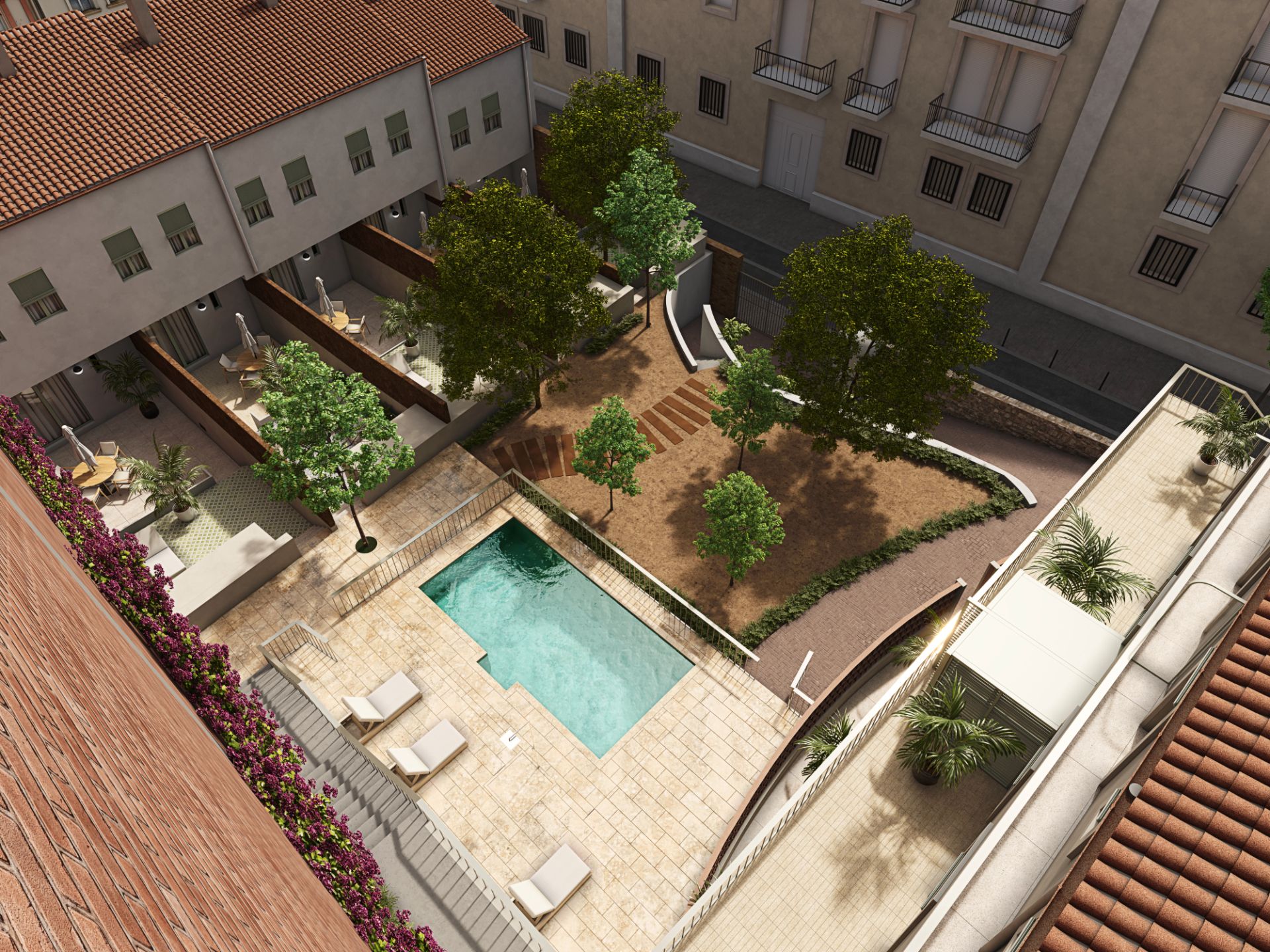 Swimming pool of House or chalet for sale in Badalona  with Air Conditioner, Heating and Parquet flooring