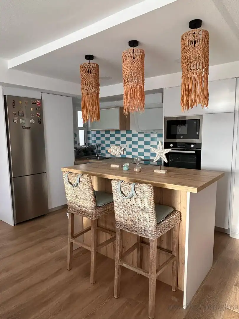 Kitchen of Flat for sale in Águilas  with Air Conditioner, Furnished and Balcony