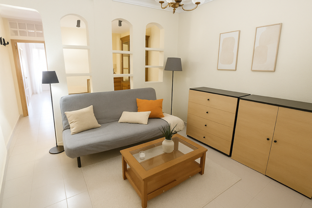 Living room of Flat for sale in  Madrid Capital  with Air Conditioner, Heating and Terrace