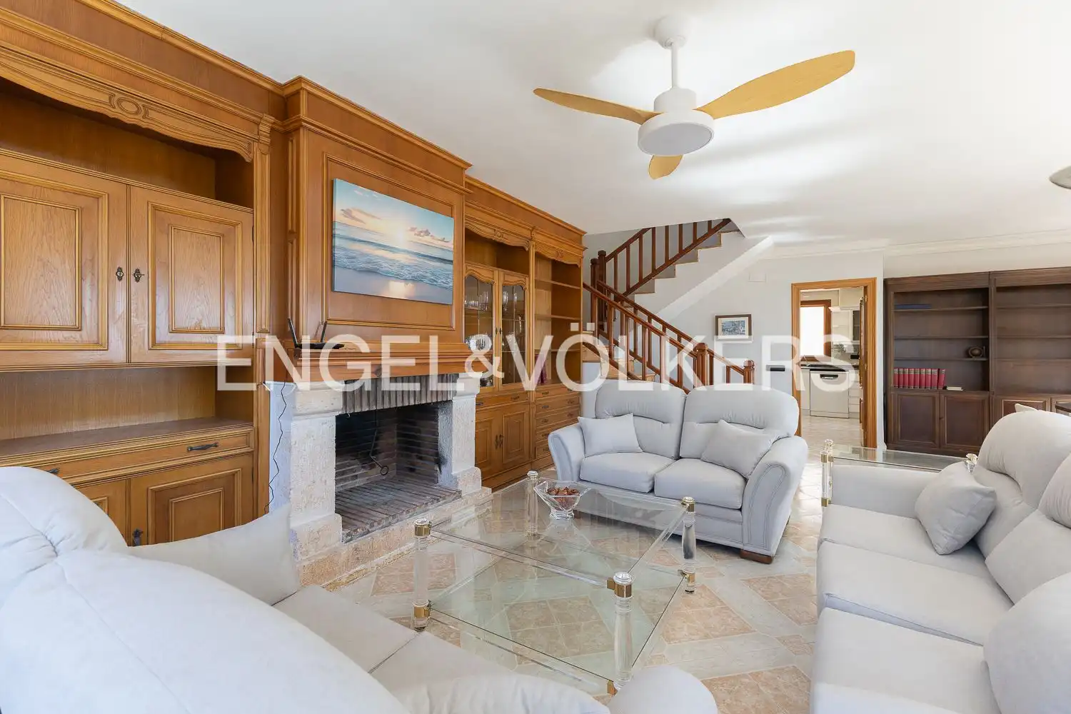Sala de estar de Casa o chalet de alquiler en La Pobla de Farnals con Aire acondicionado, Calefacción y Jardín privado