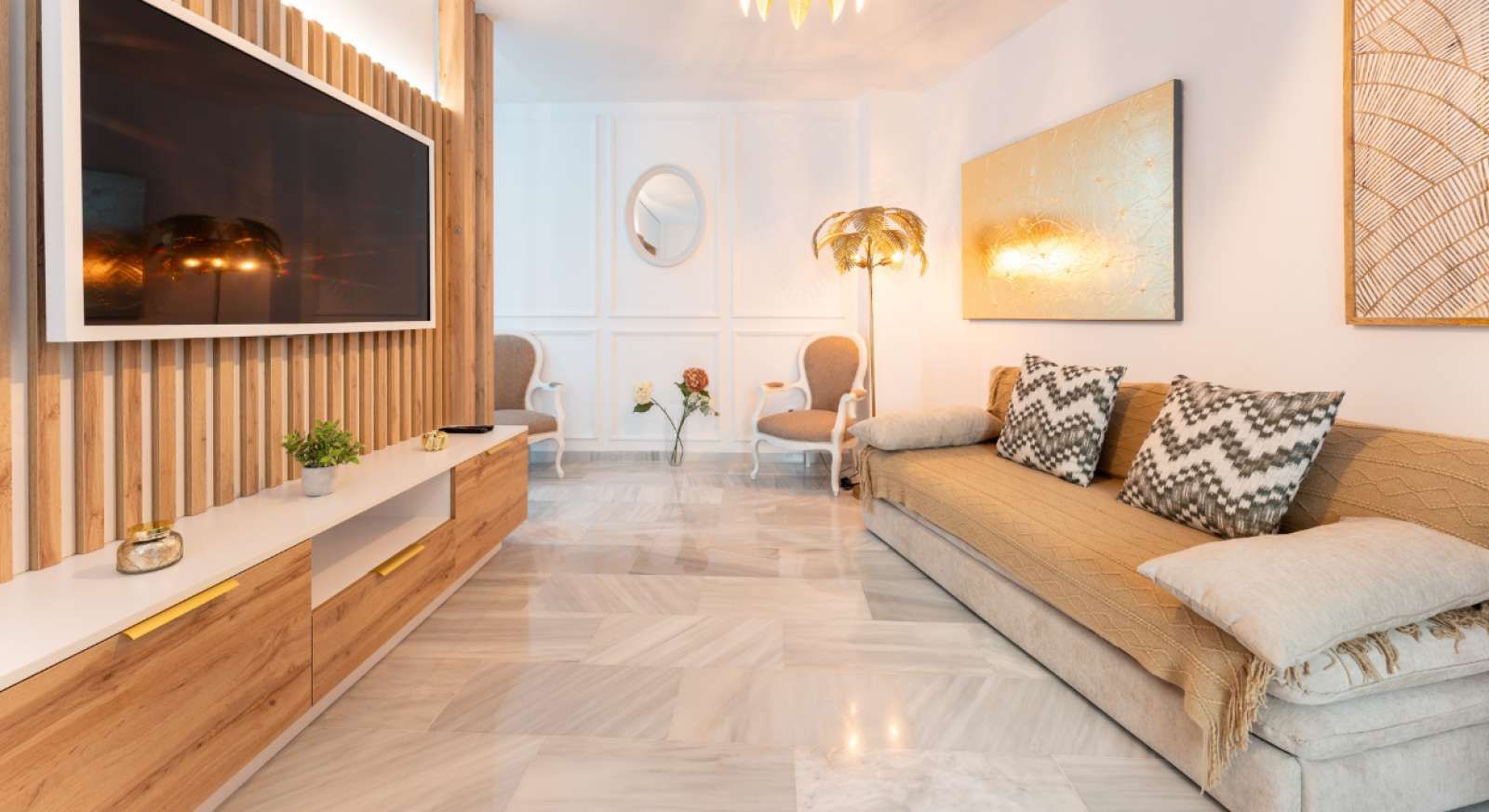 Living room of Apartment to share in Málaga Capital  with Air Conditioner, Terrace and Furnished