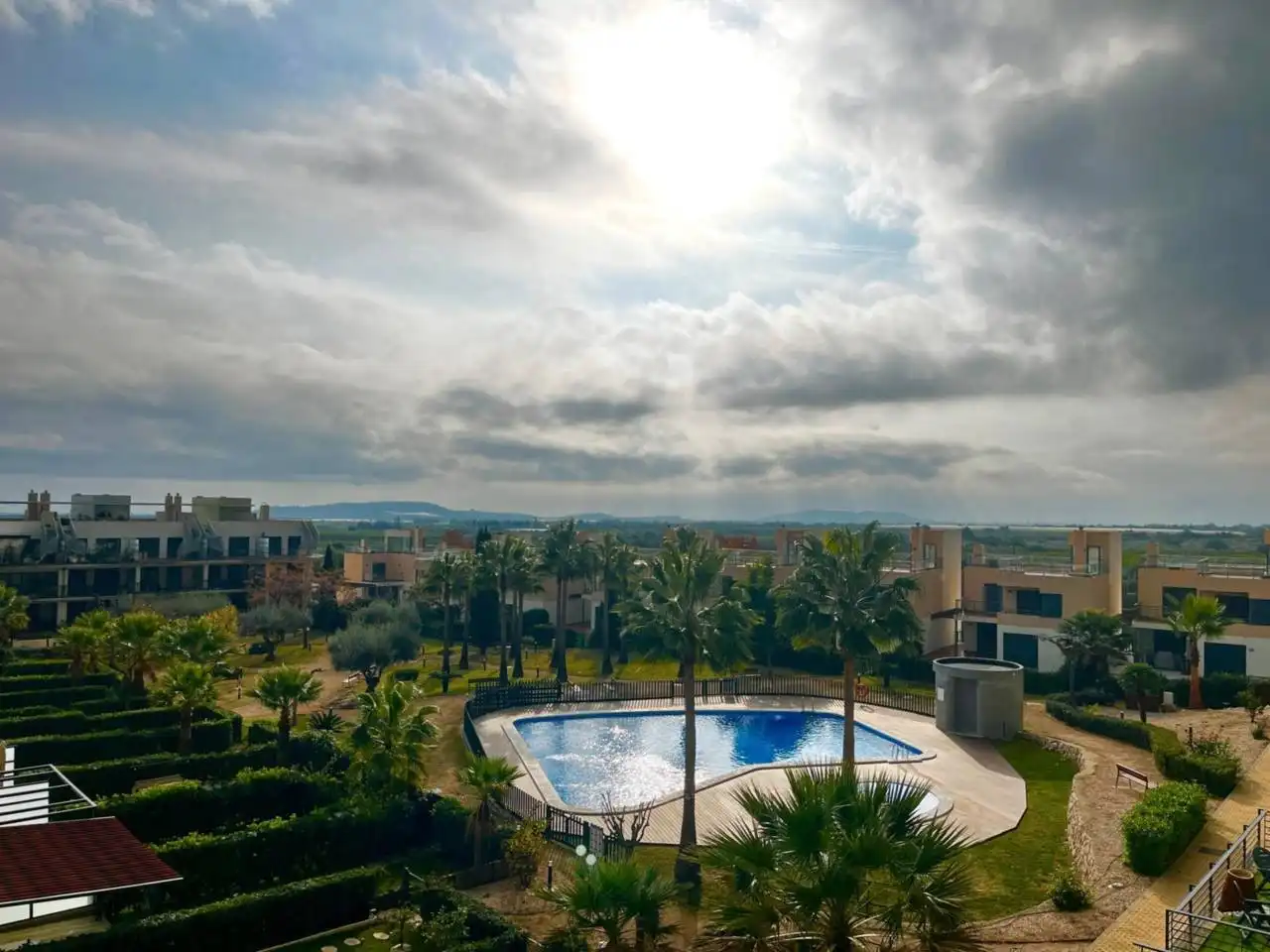 Schwimmbecken von Wohnung zum Verkauf in San Jorge / Sant Jordi mit Klimaanlage, Heizung und Terrasse