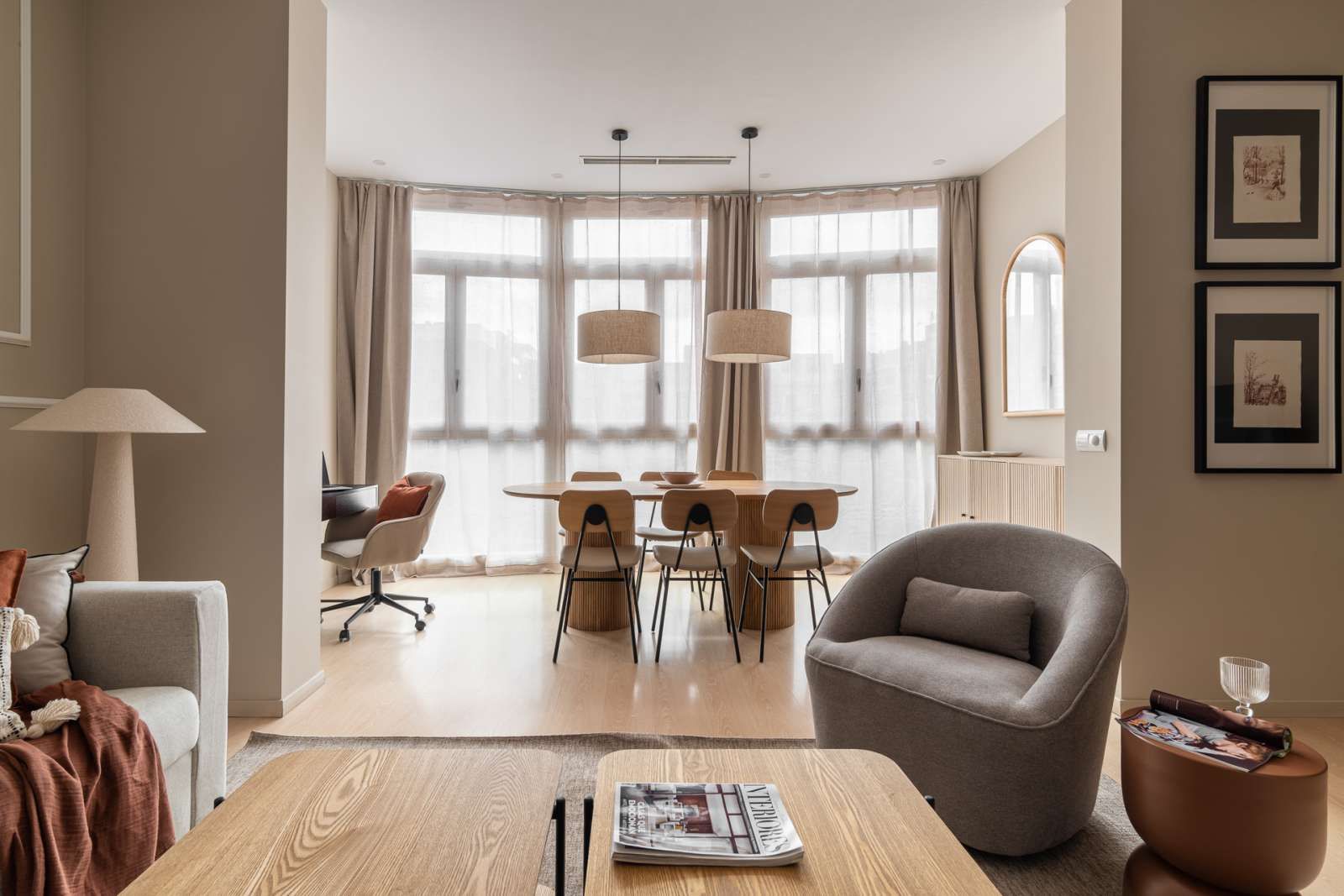 Living room of Apartment to share in  Barcelona Capital  with Air Conditioner, Heating and Terrace