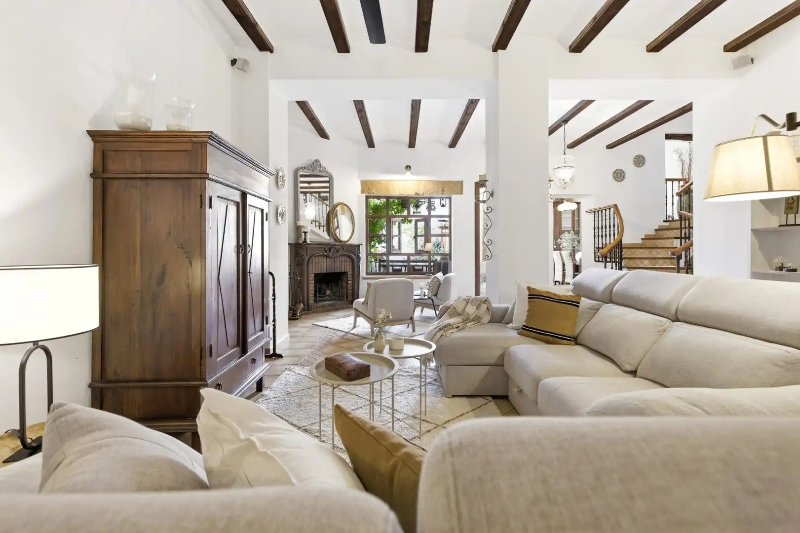 Sala de estar de Casa o chalet en venta en Jávea / Xàbia con Calefacción, Jardín privado y Terraza