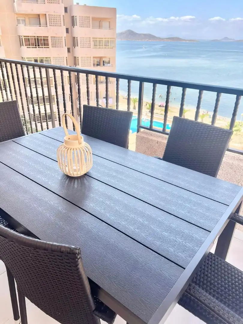 Terrassa de Apartament de lloguer en La Manga del Mar Menor amb Calefacció, Terrassa i Moblat