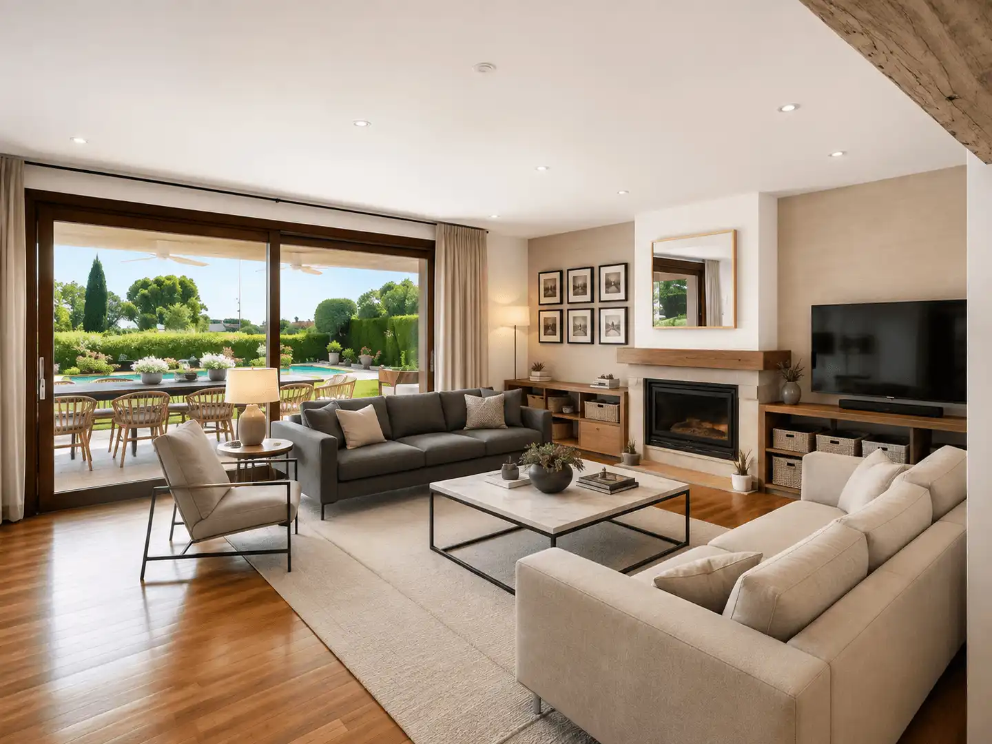 Sala de estar de Casa o chalet de alquiler en Sant Andreu de Llavaneres con Aire acondicionado, Calefacción y Jardín privado