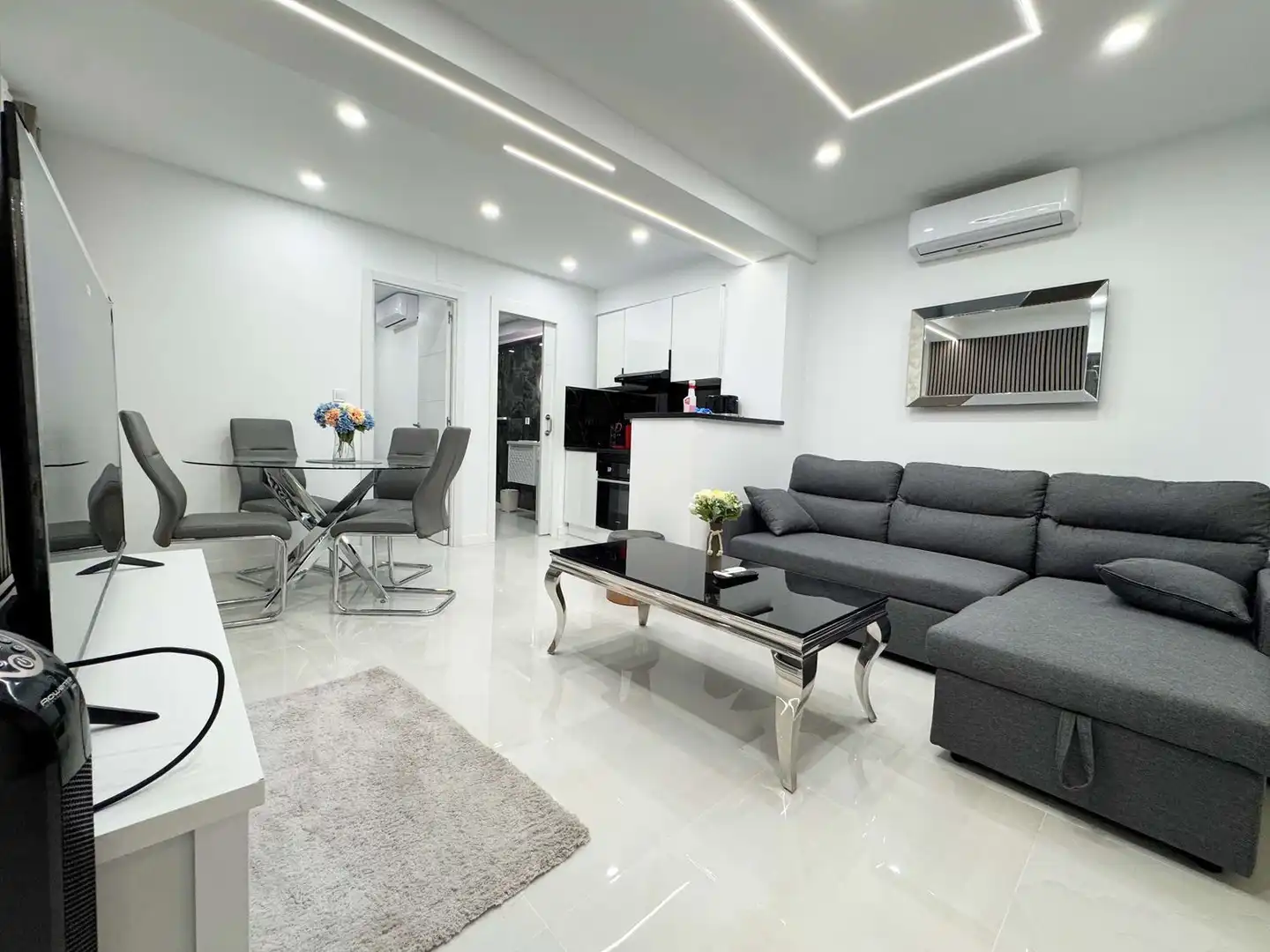 Sala de estar de Piso en venta en Alicante / Alacant con Jardín privado y Terraza