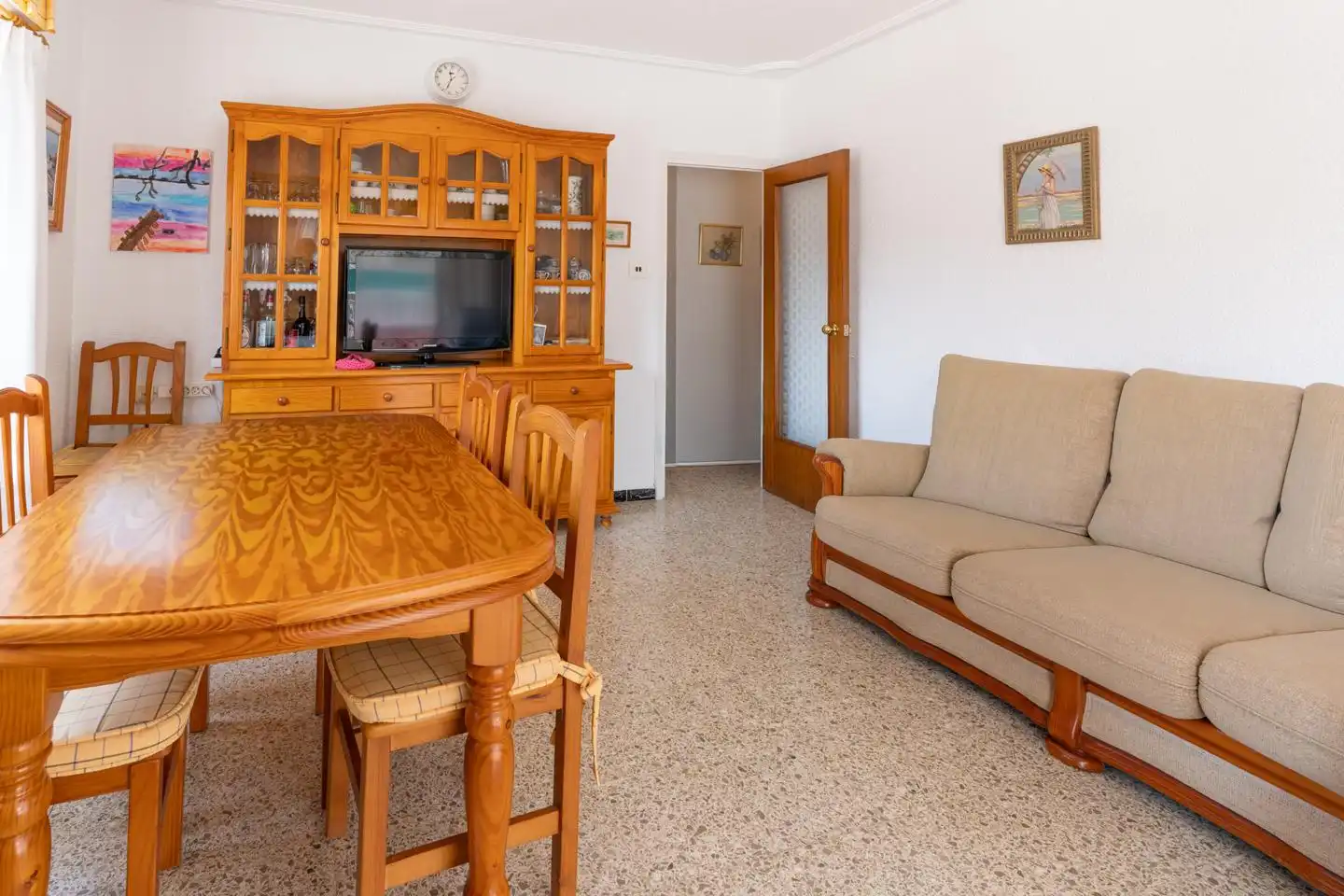 Sala de estar de Piso en venta en Santa Pola con Terraza, Trastero y Amueblado