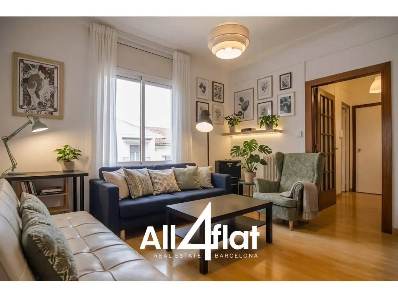Außenansicht von Wohnung zur Miete in Barcelona mit Klimaanlage, Heizung und Parkett