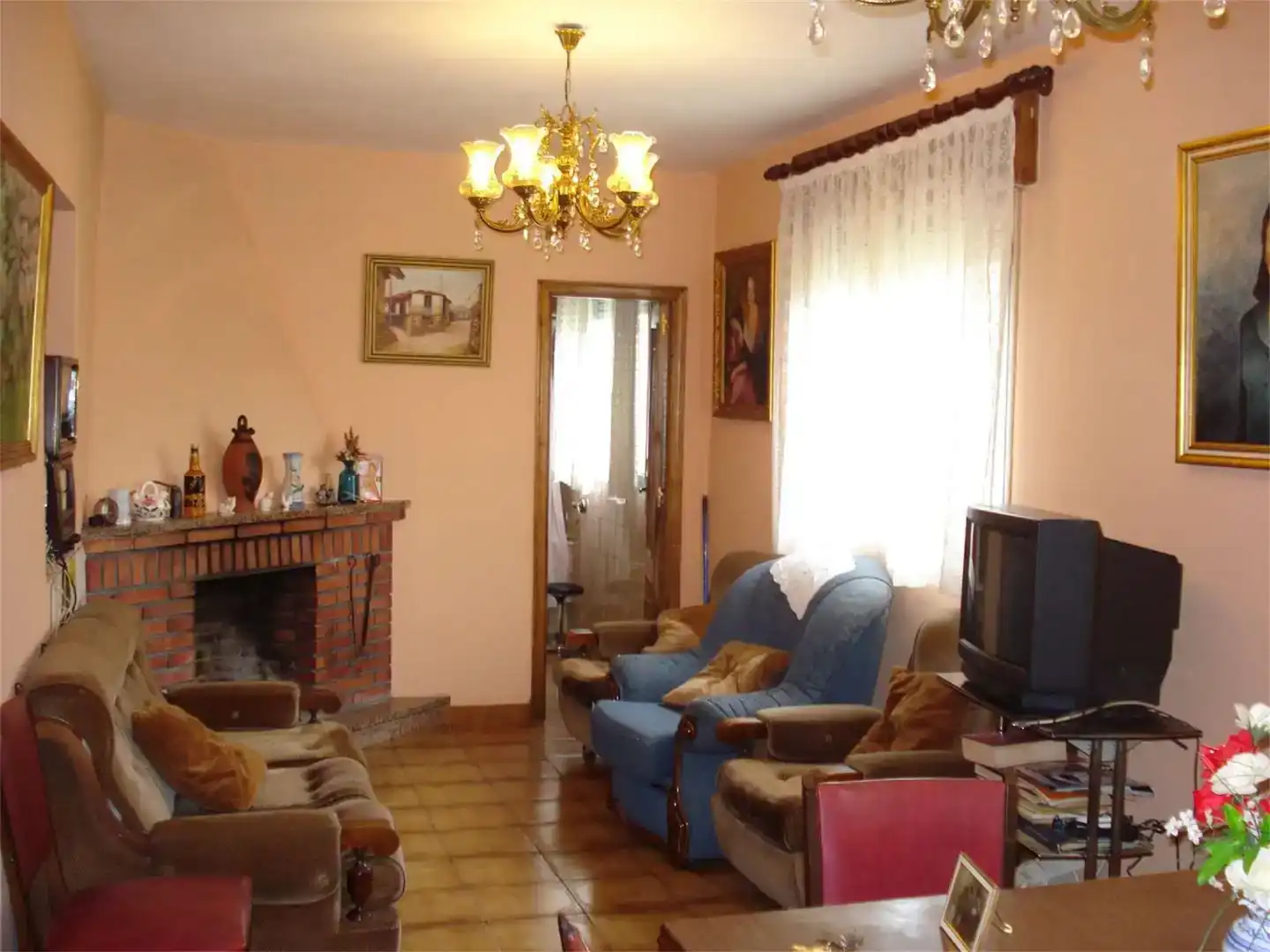 Sala d'estar de Casa adosada en venda en San Xoán de Río