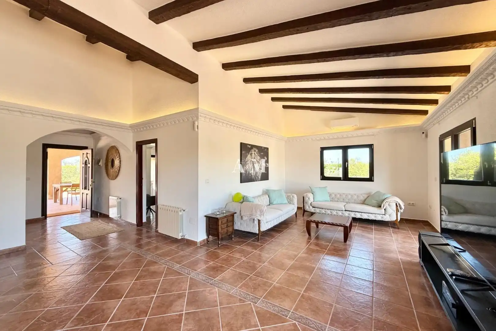 Sala de estar de Casa o chalet de alquiler en San Miguel de Salinas con Aire acondicionado, Calefacción y Jardín privado