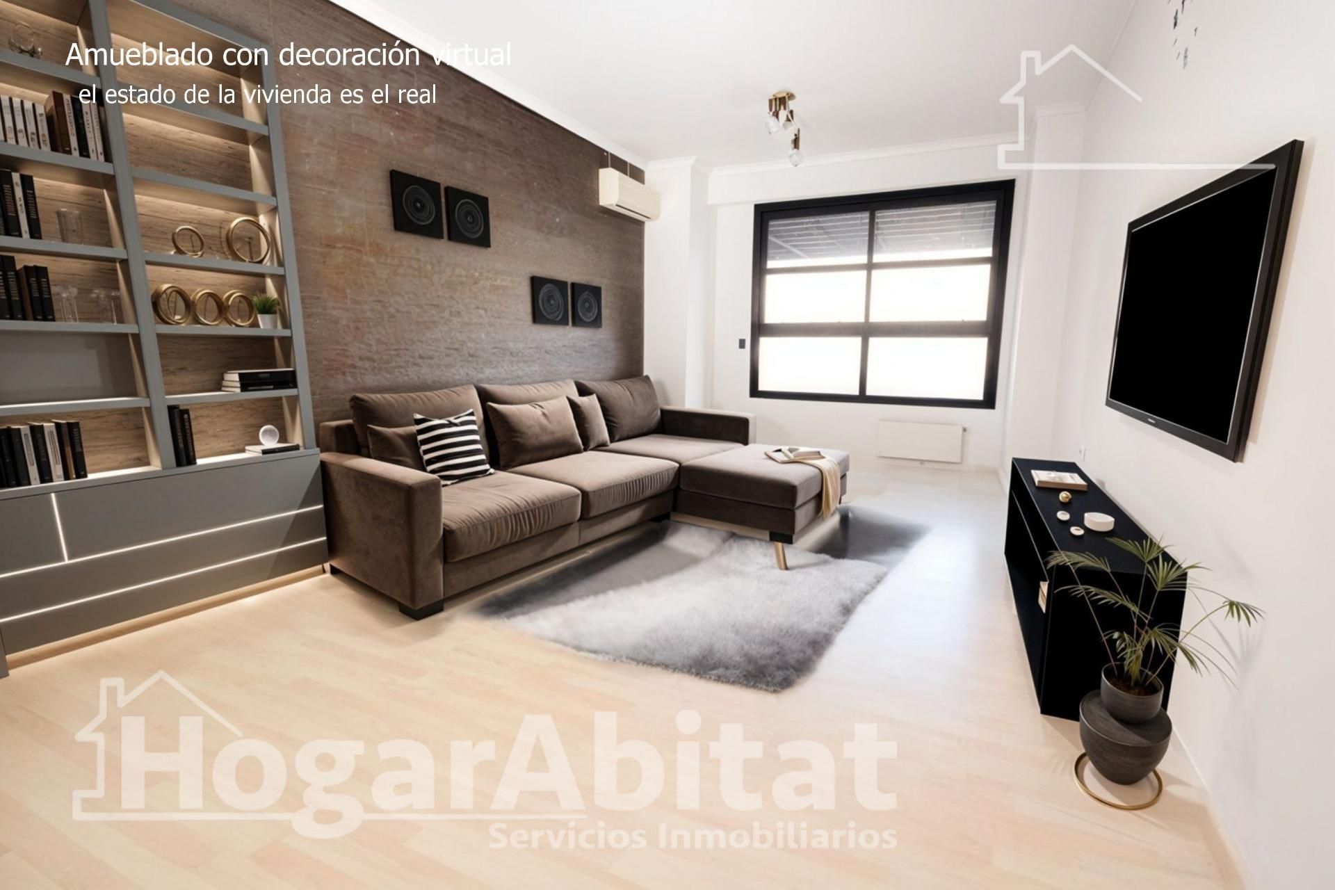 Living room of Flat for sale in  Valencia Capital  with Air Conditioner and Heating