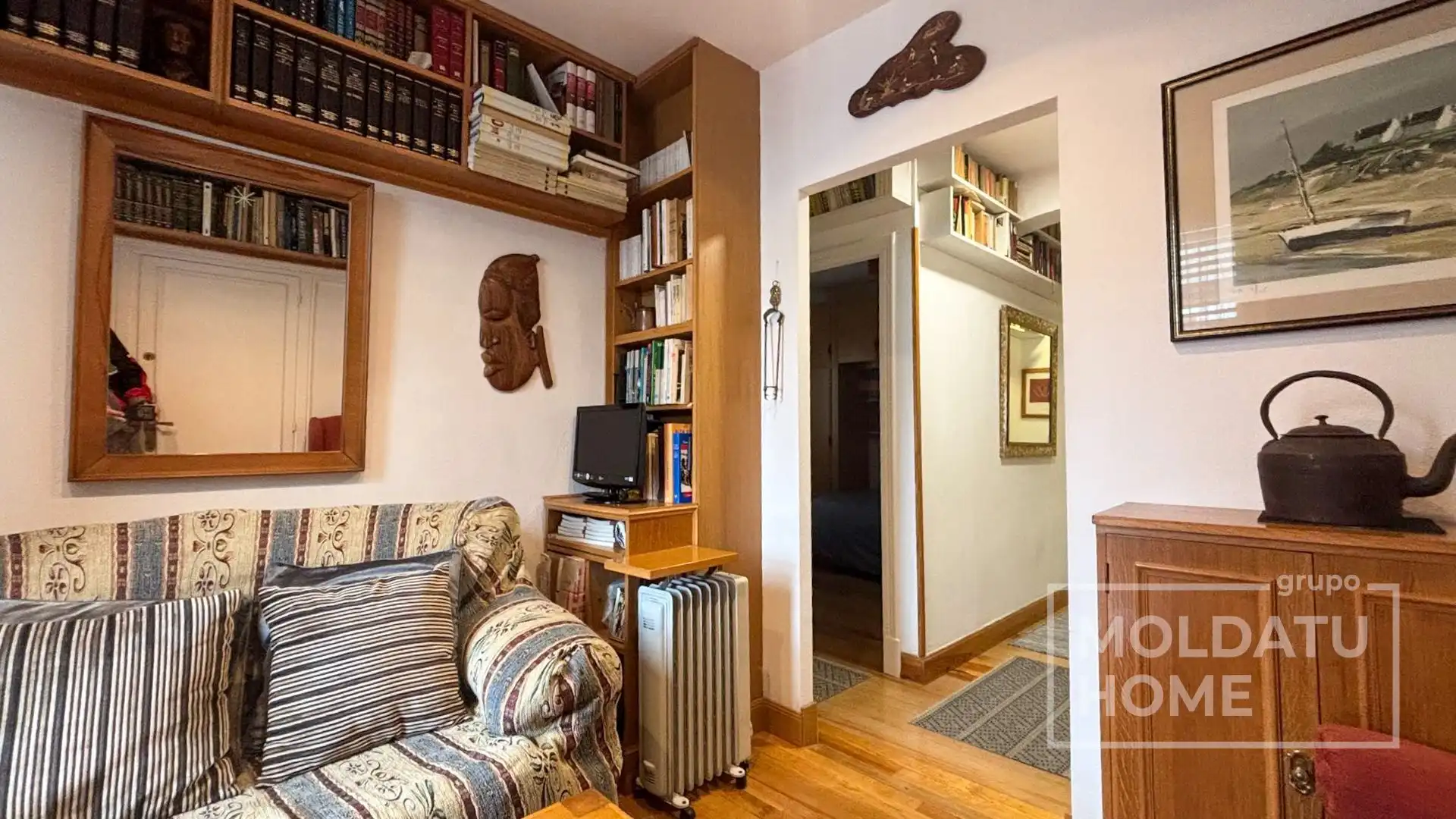 Sala de estar de Piso en venta en Donostia - San Sebastián  con Calefacción, Terraza y Amueblado
