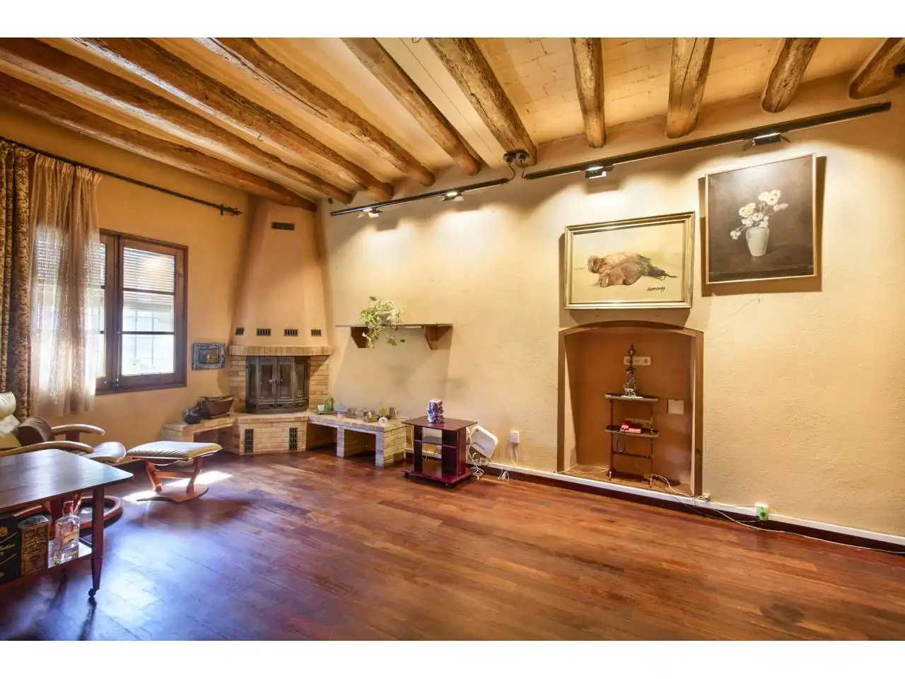 Sala d'estar de Casa o xalet en venda en Riudarenes amb Aire condicionat, Jardí privat i Terrassa