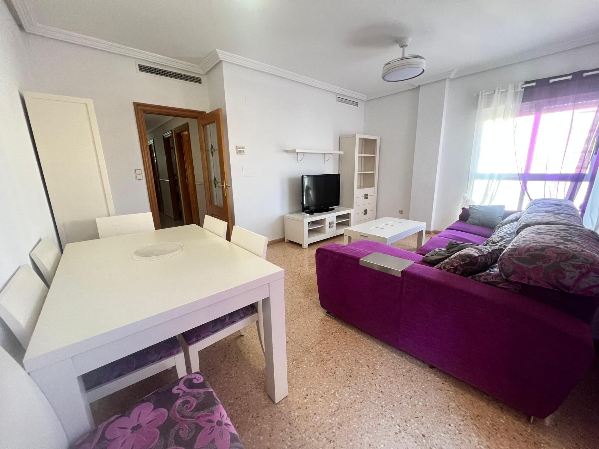 Sala d'estar de Pis de lloguer en Elche / Elx amb Aire condicionat i Moblat