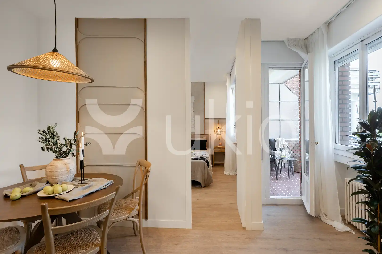 Habitación de Apartamento de alquiler en Madrid con Aire acondicionado, Calefacción y Amueblado