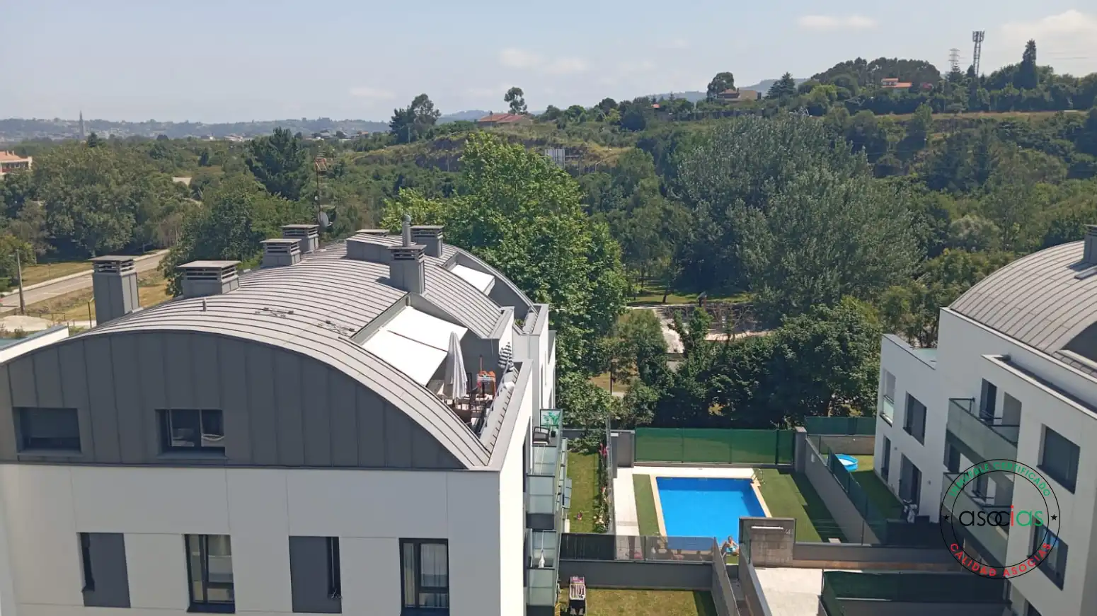 Swimming pool of Flat for sale in Gijón   with Heating, Terrace and Storage room