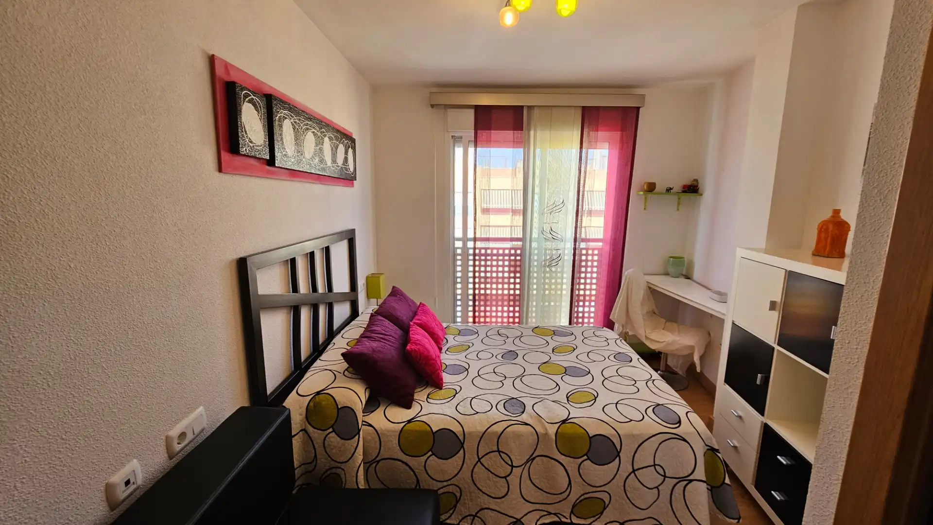 Bedroom of Flat for rent in El Campello  with Air Conditioner, Heating and Parquet flooring