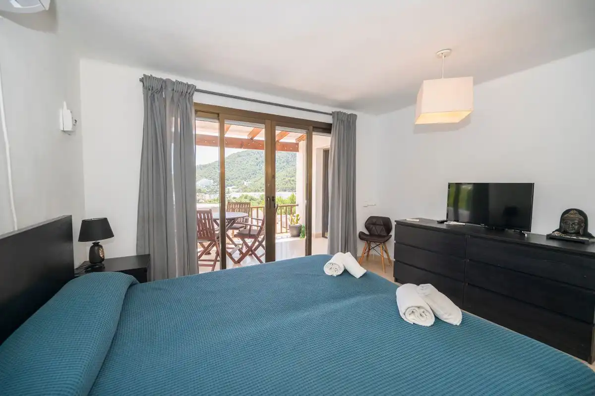 Bedroom of Flat for sale in Santa Eulària des Riu  with Air Conditioner, Heating and Private garden