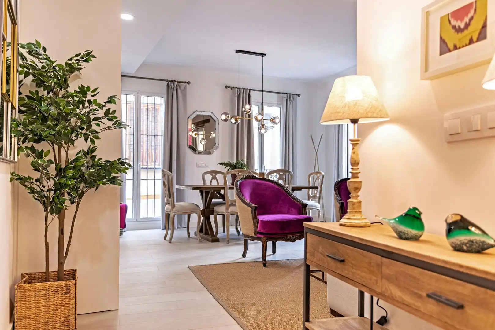 Sala de estar de Piso de alquiler en Sevilla con Aire acondicionado, Calefacción y Lavadora