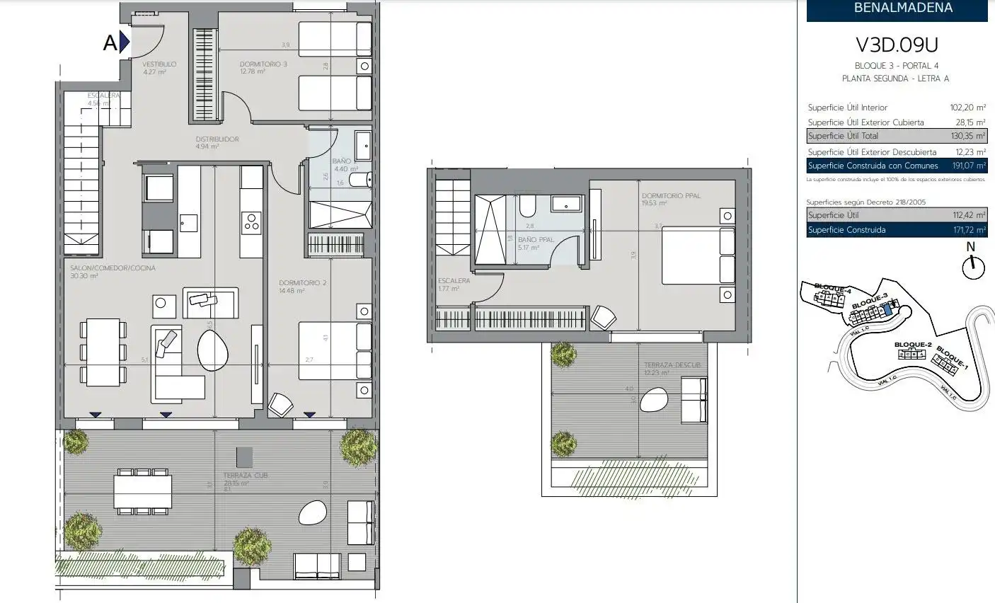 Attic for sale in Benalmádena  with Air Conditioner, Heating and Terrace