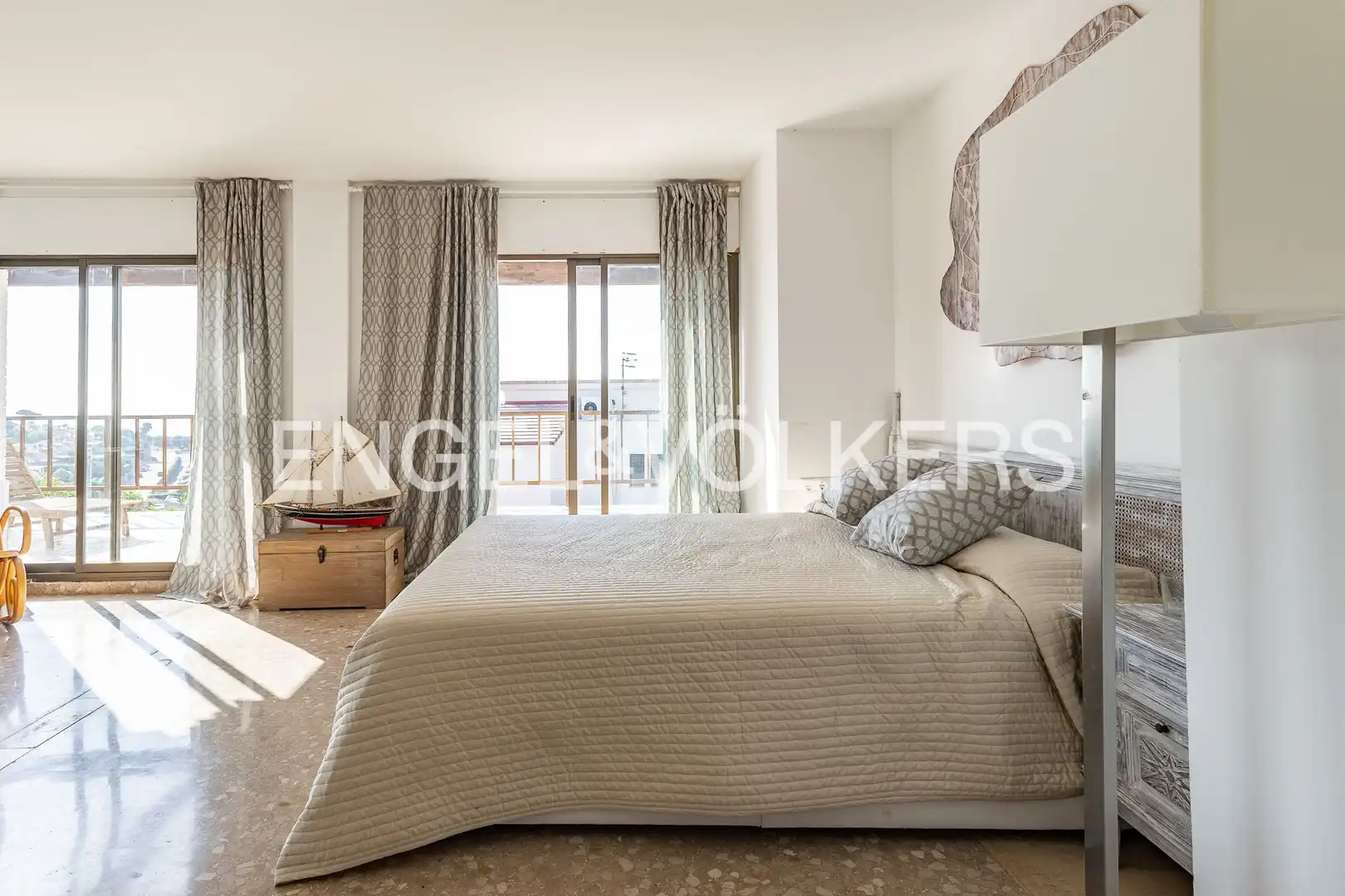 Bedroom of Houses for rent in Caldes d'Estrac  with Air Conditioner, Heating and Private garden