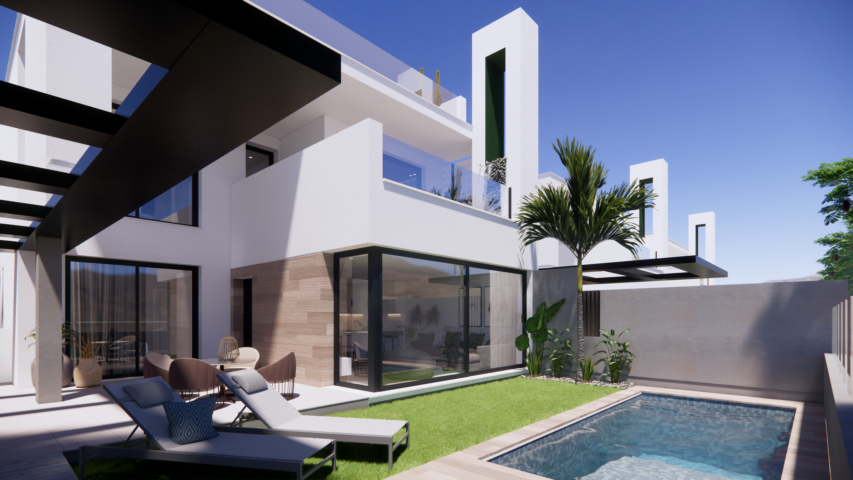 Exterior view of House or chalet for sale in Alicante / Alacant  with Air Conditioner and Private garden