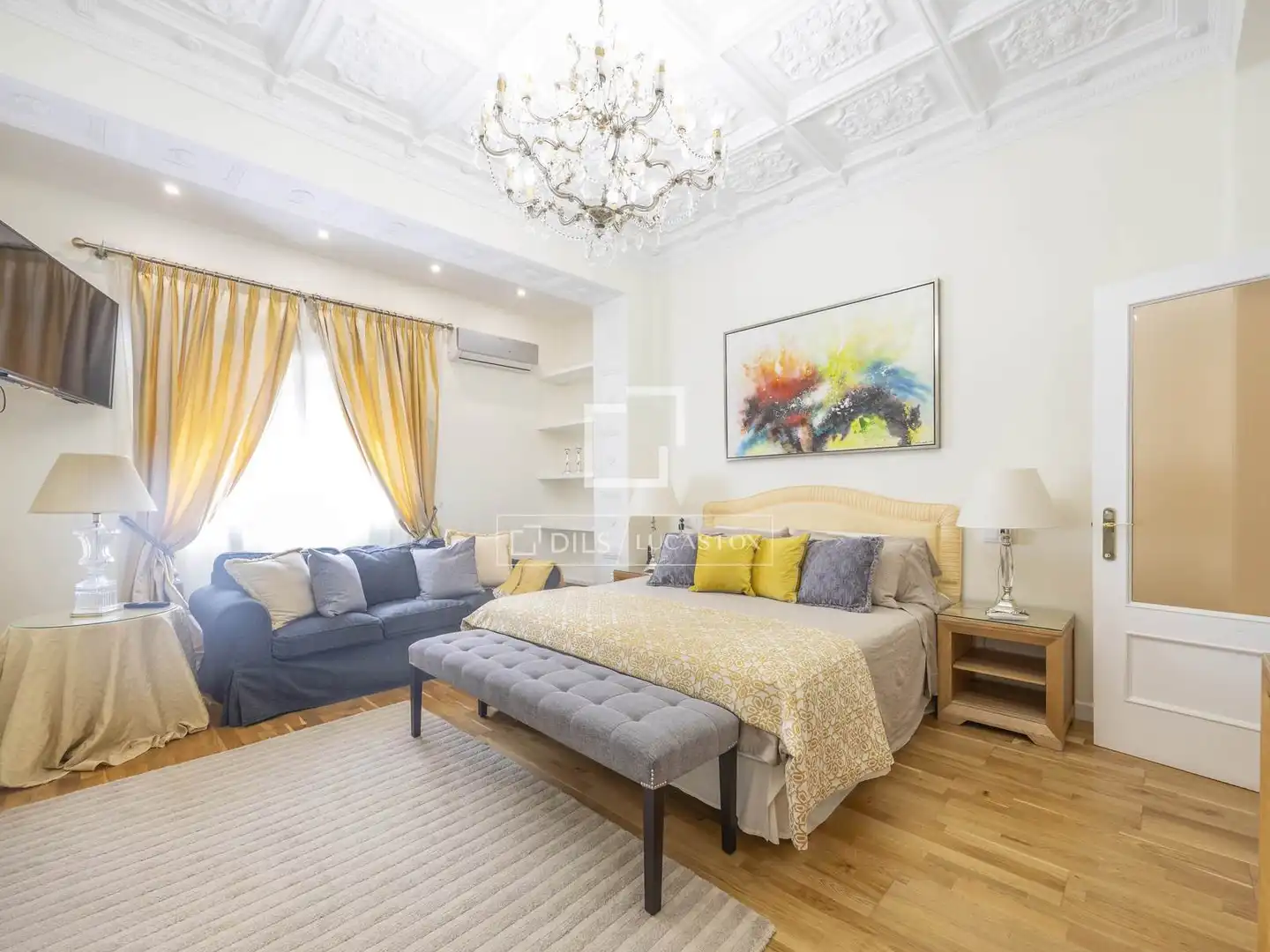 Bedroom of Flat for rent in Valencia  with Air Conditioner, Parquet flooring and Furnished