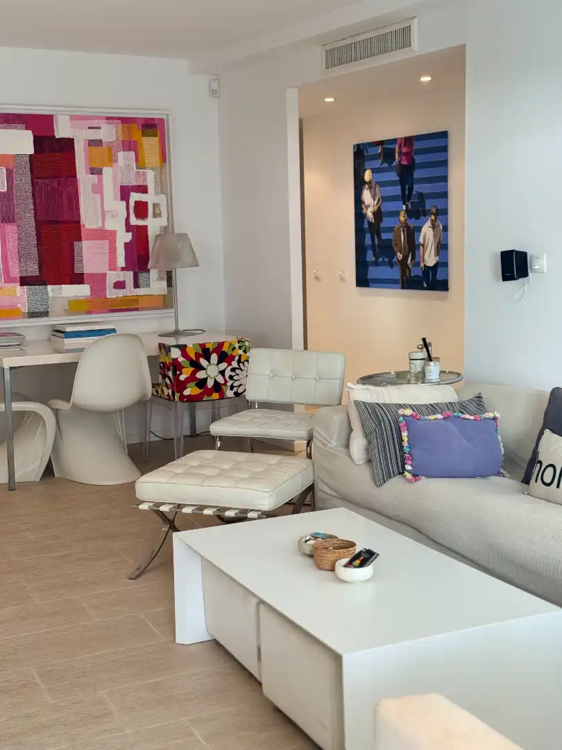 Sala d'estar de Pis en venda en Santa Eulària des Riu amb Aire condicionat, Calefacció i Terrassa