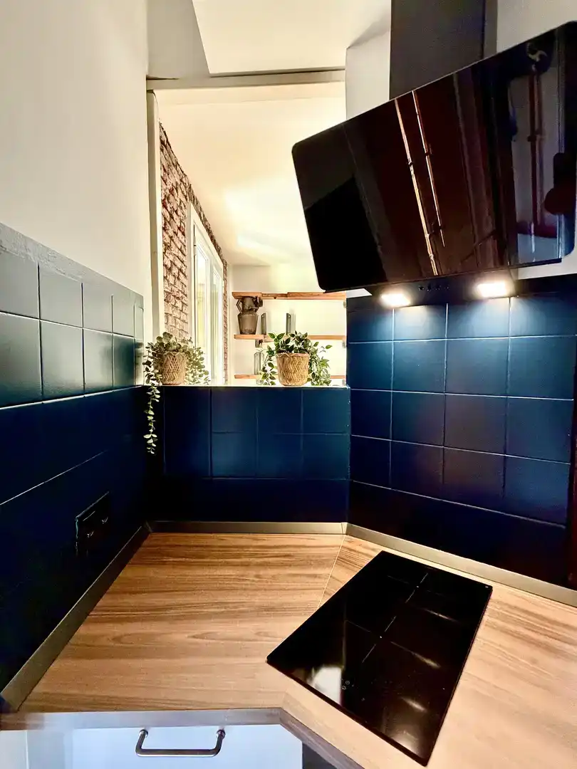 Kitchen of Study for rent in  Madrid Capital  with Air Conditioner and Balcony