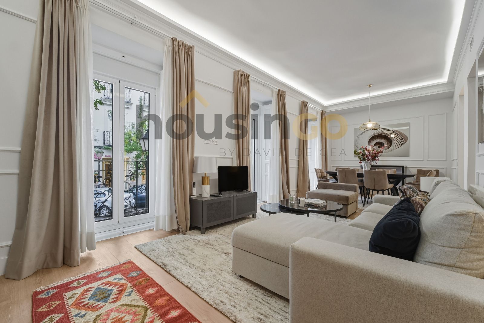 Living room of Flat for sale in  Madrid Capital  with Air Conditioner, Heating and Terrace