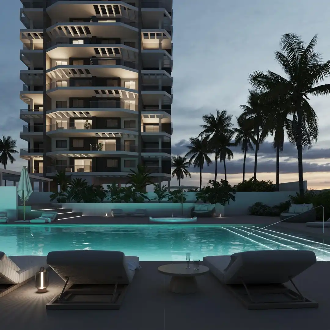 Piscina de Piso en venta en Calpe / Calp con Calefacción, Jardín privado y Terraza