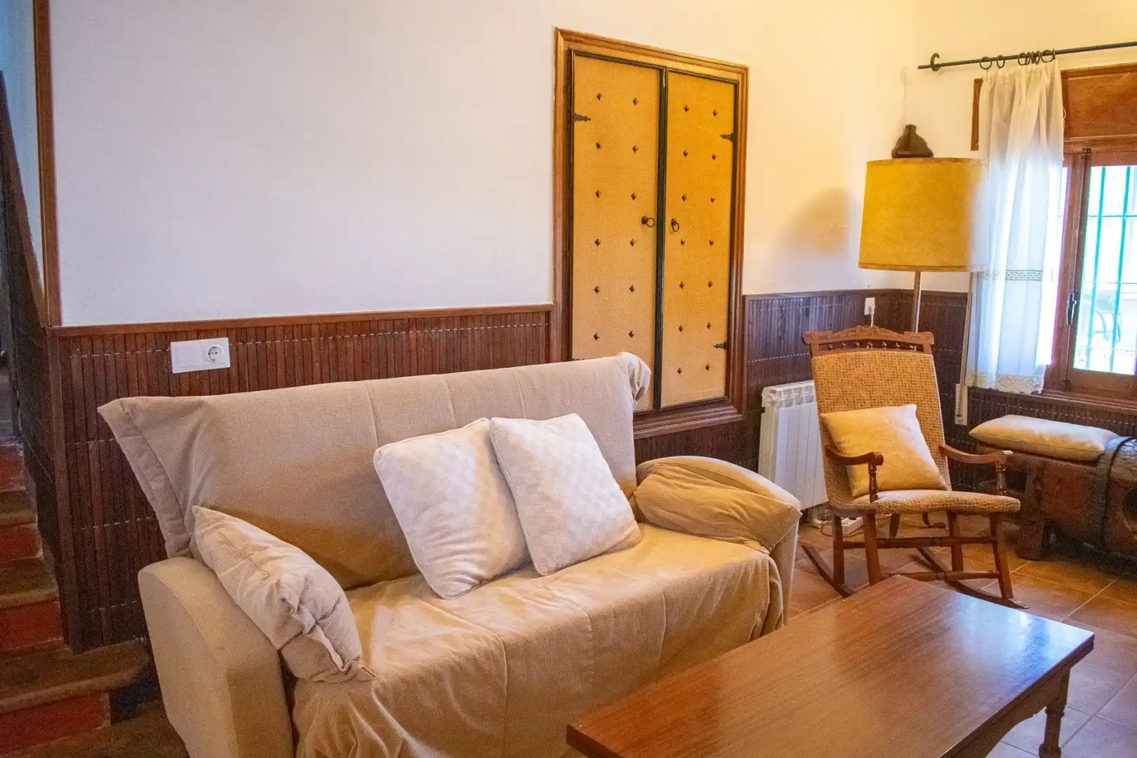 Sala d'estar de Casa o xalet en venda en Onil amb Jardí privat, Terrassa i Traster