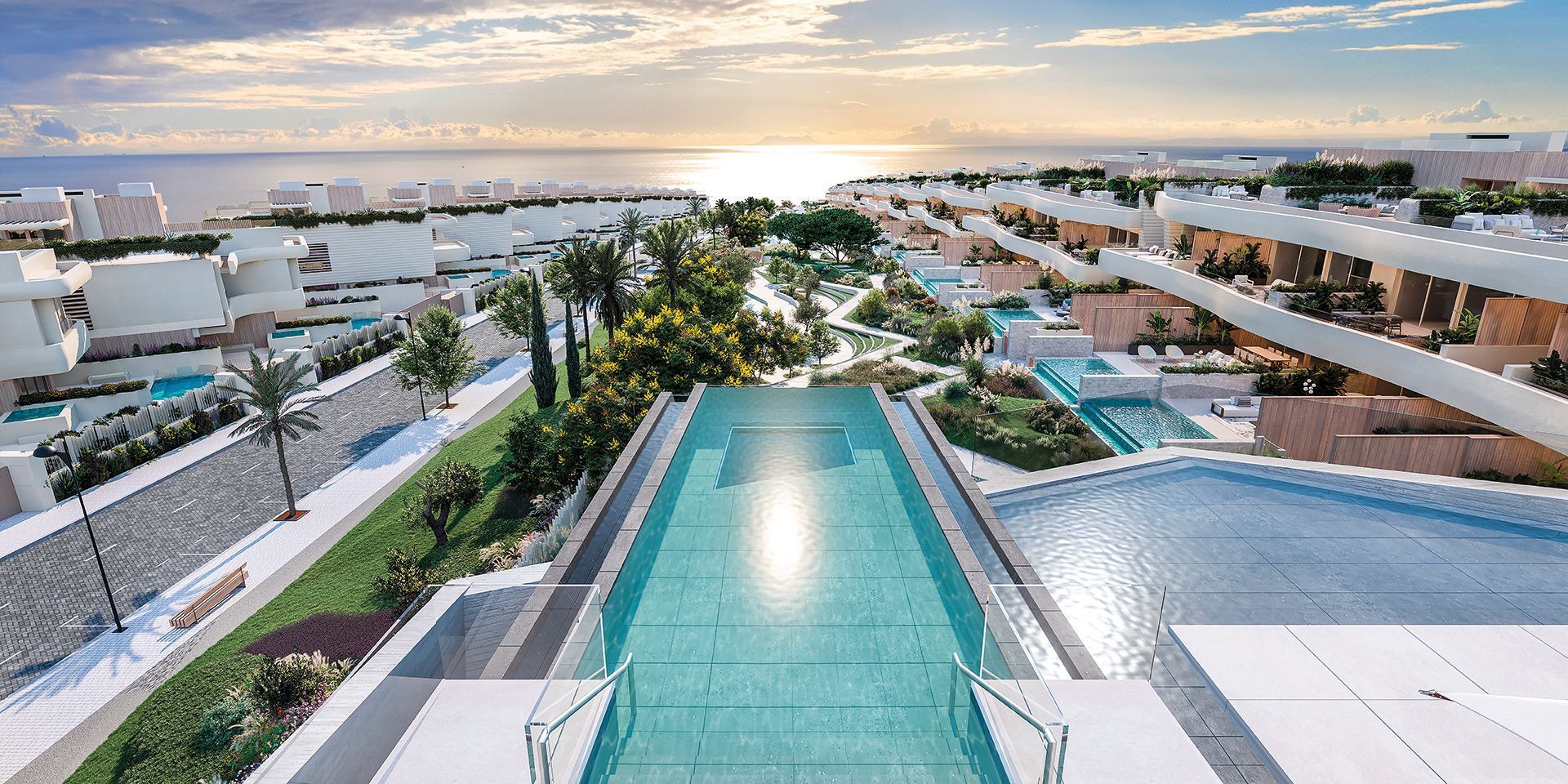 Swimming pool of Duplex for sale in Marbella  with Air Conditioner, Heating and Private garden