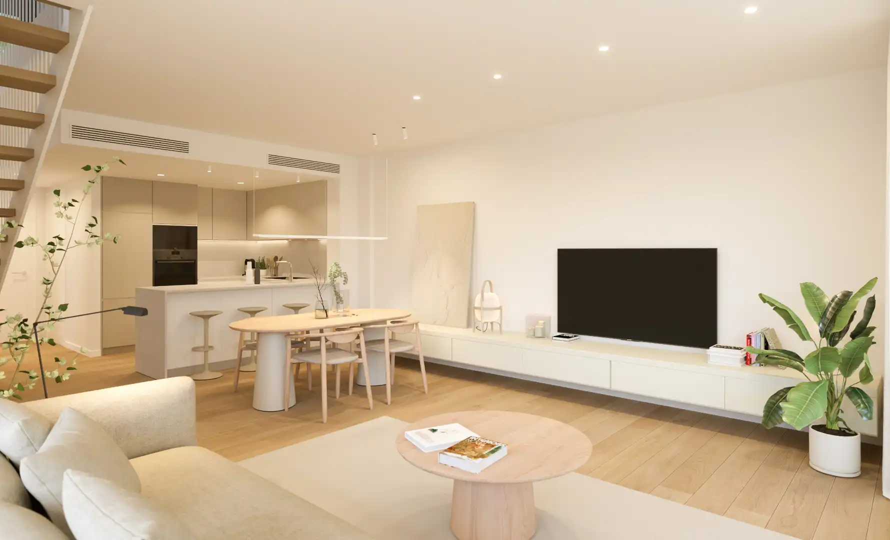 Sala de estar de Casa o chalet en venta en Mont-roig del Camp con Aire acondicionado, Calefacción y Jardín privado