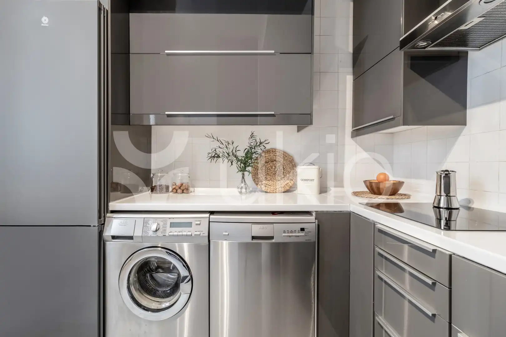 Cocina de Apartamento de alquiler en Madrid con Aire acondicionado, Calefacción y Amueblado
