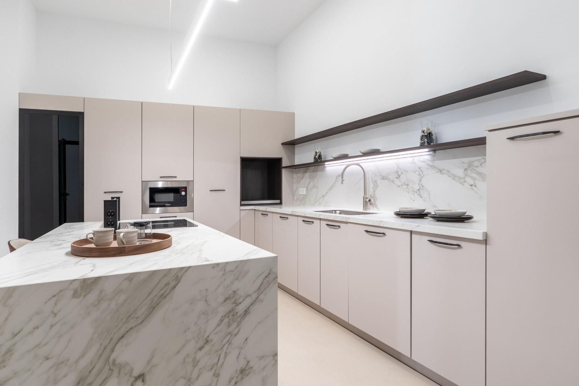 Kitchen of Flat for sale in Málaga Capital  with Air Conditioner, Heating and Balcony