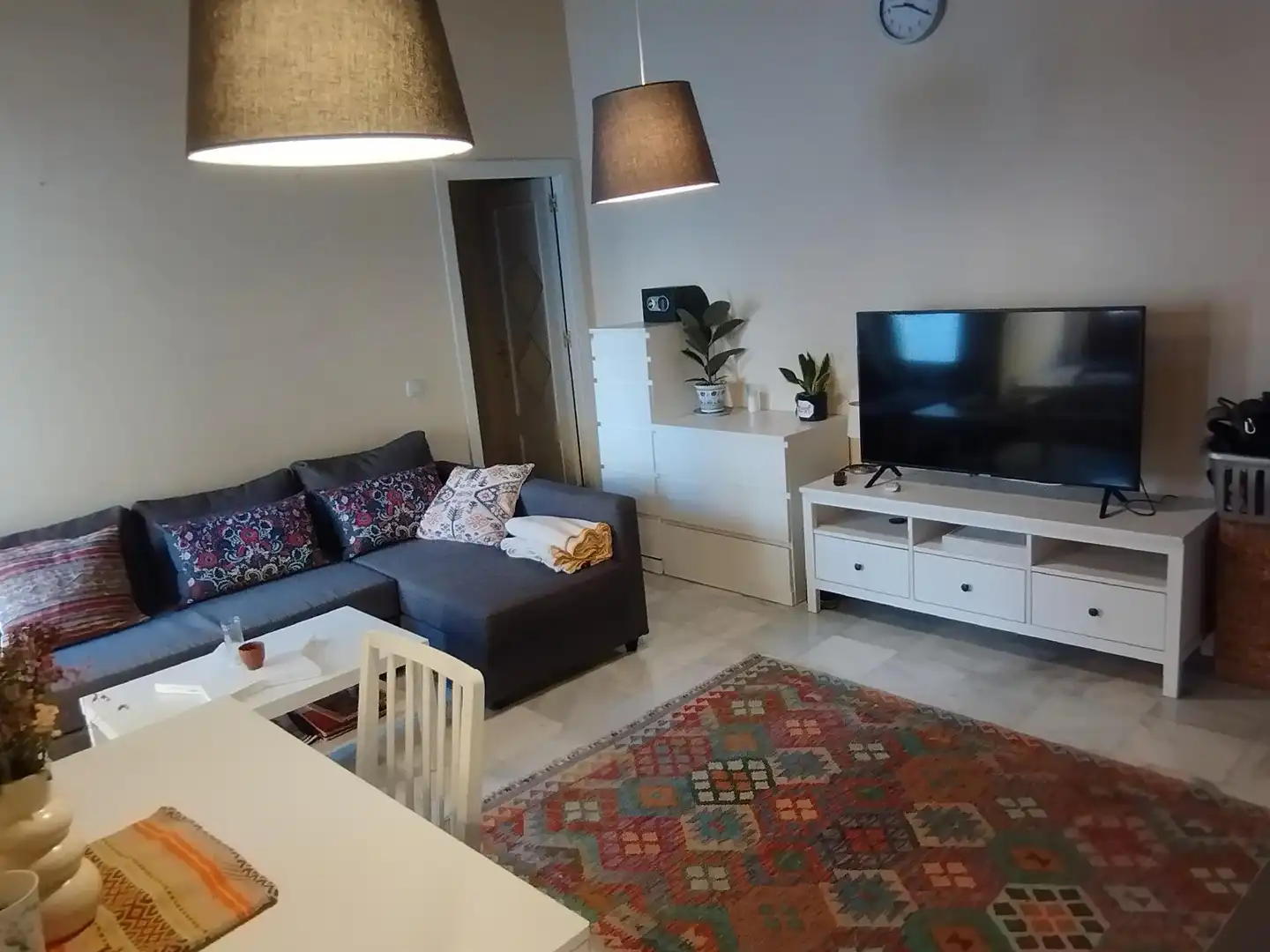 Sala de estar de Ático de alquiler en Sevilla con Aire acondicionado, Terraza y Amueblado