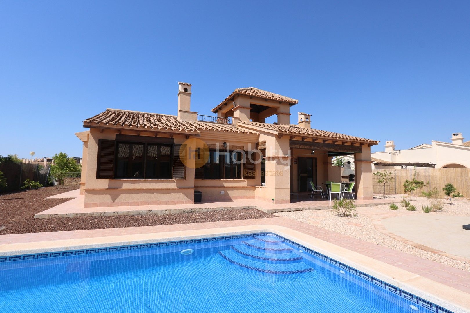 Vista exterior de Casa o xalet en venda en Fuente Álamo de Murcia amb Aire condicionat, Calefacció i Jardí privat