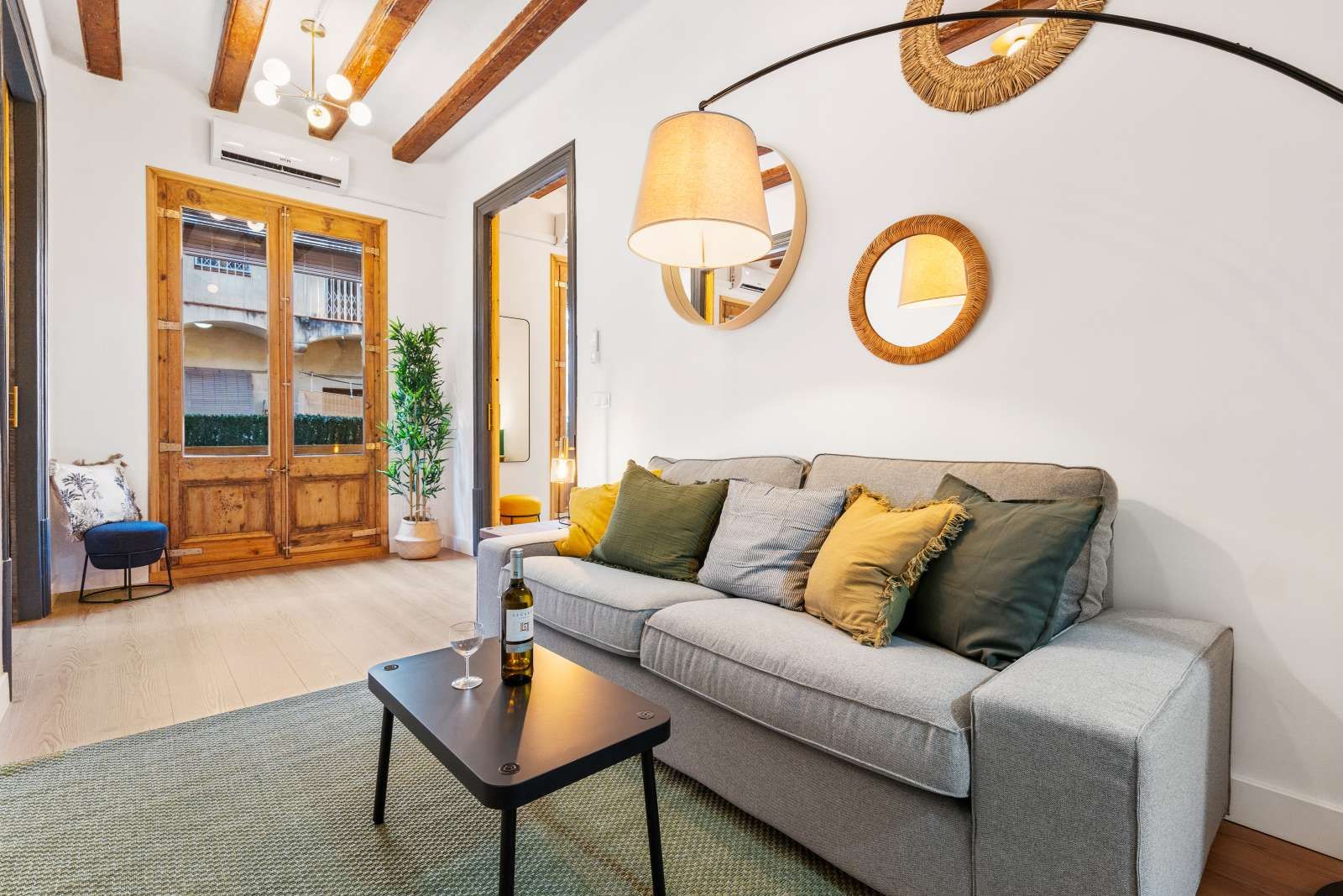 Sala d'estar de Apartament per a compartir en  Barcelona Capital amb Aire condicionat i Terrassa
