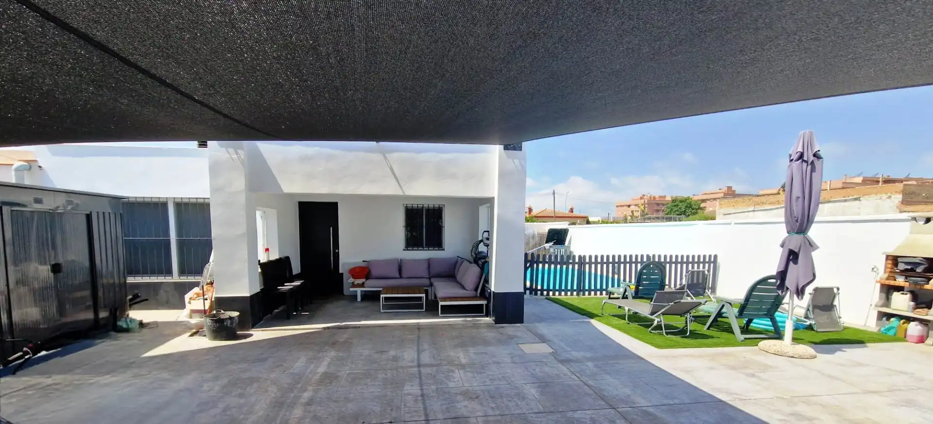 Terrassa de Casa o xalet en venda en El Puerto de Santa María amb Aire condicionat, Jardí privat i Terrassa