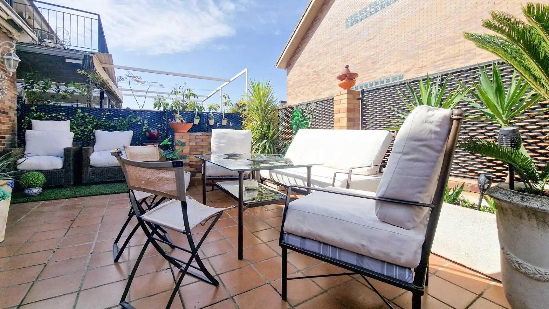 Terrassa de Casa adosada en venda en Badajoz amb Aire condicionat, Jardí privat i Terrassa