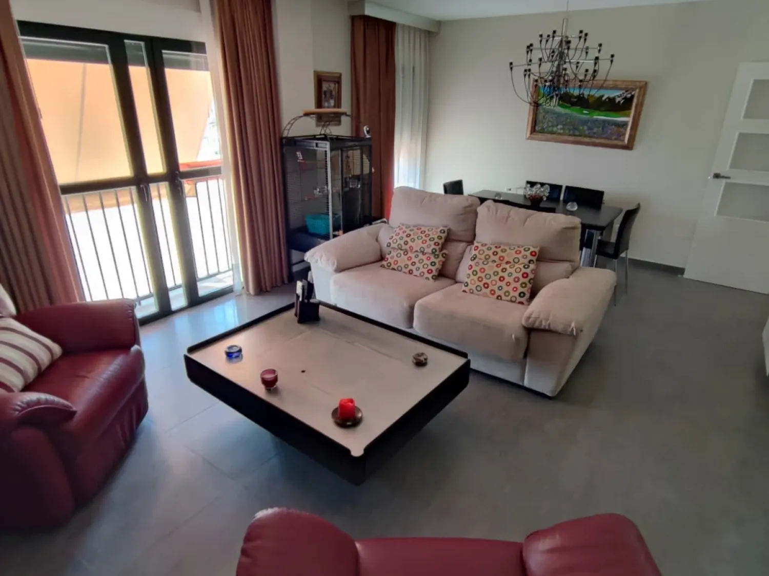 Sala de estar de Piso de alquiler en  Murcia Capital con Aire acondicionado, Calefacción y Amueblado